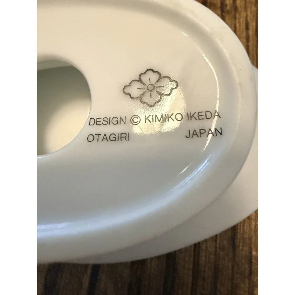 Otagiri Japanese Porcelain Tropical Floral Oval Soap Dish